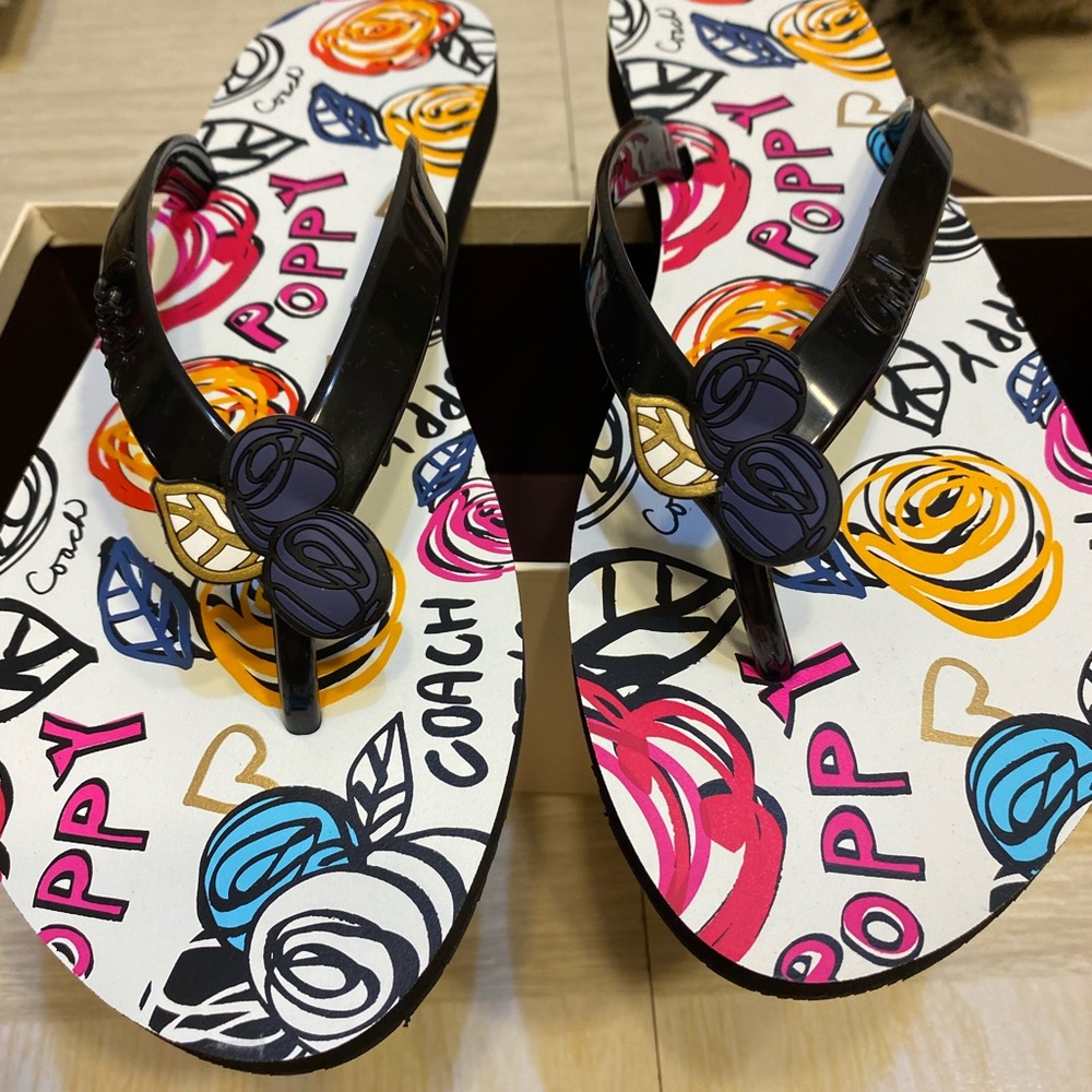 Coach flip flops